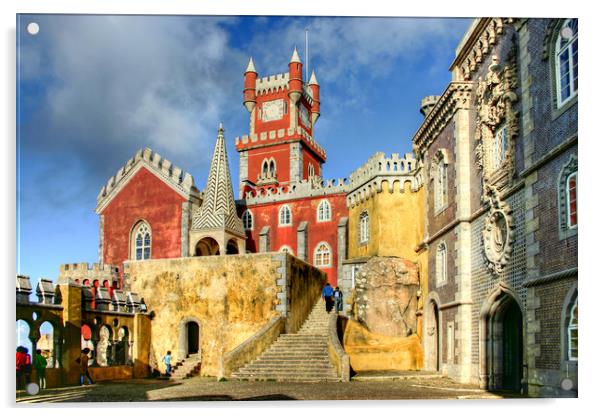 Sintra Pena Palace Acrylic by Wight Landscapes