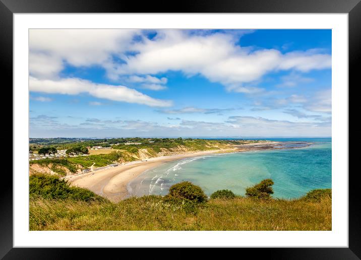 Whitecliff Bay Framed Mounted Print by Wight Landscapes