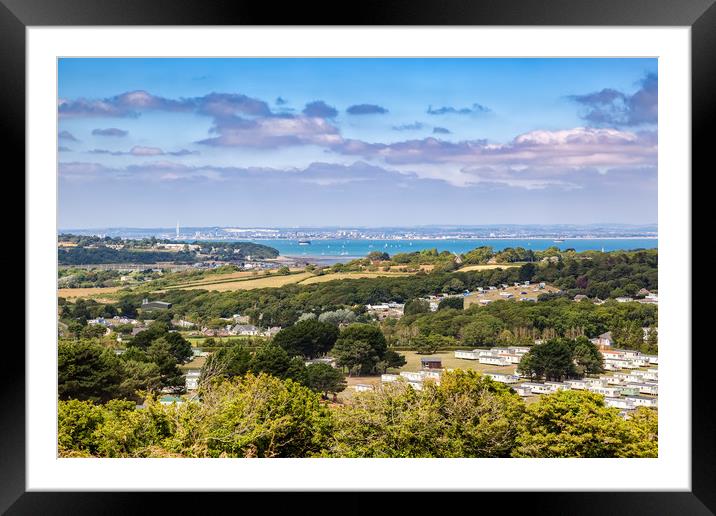 Whitecliff Bay Holiday Park Framed Mounted Print by Wight Landscapes