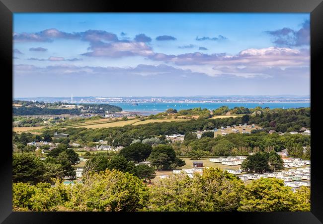 Whitecliff Bay Holiday Park Framed Print by Wight Landscapes