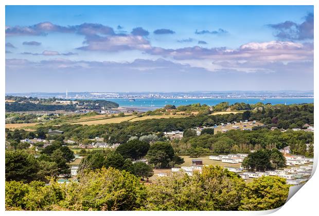 Whitecliff Bay Holiday Park Print by Wight Landscapes