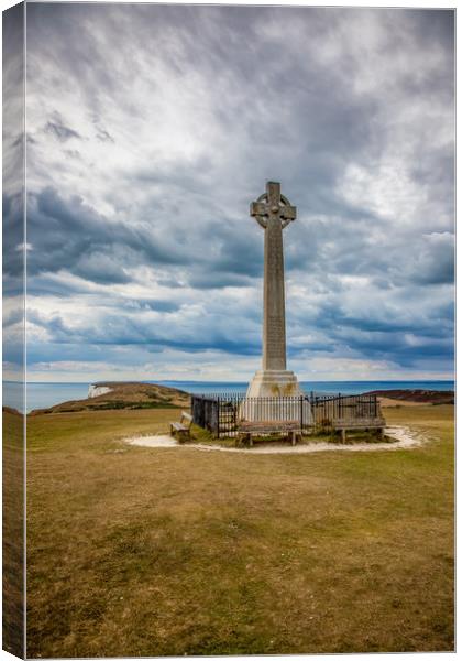 Tennyson Down Monument Canvas Print by Wight Landscapes