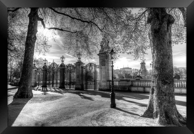 Canada Gate Green Park London Framed Print by David Pyatt