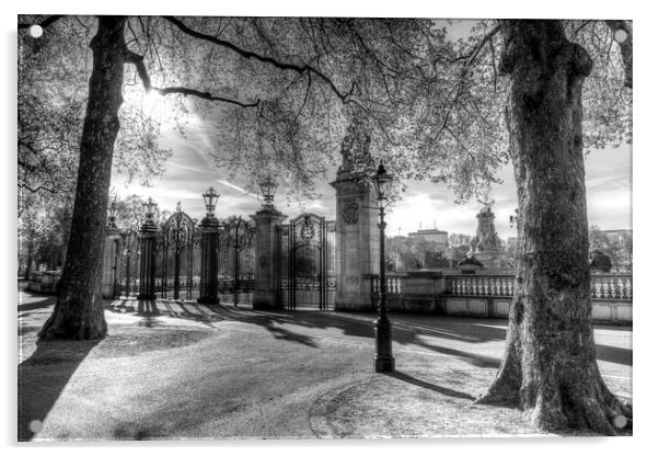 Canada Gate Green Park London Acrylic by David Pyatt