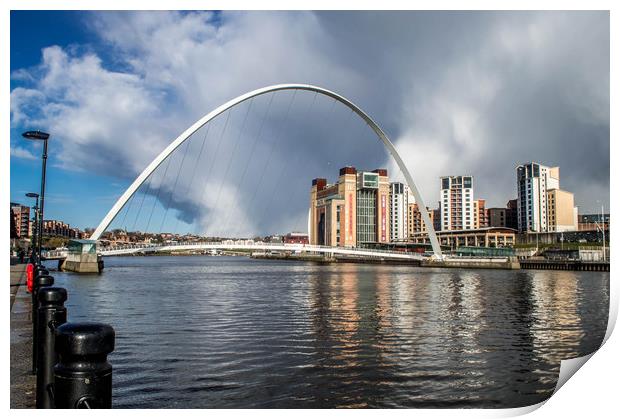 Gateshead Millennium Bridge Print by John Ellis