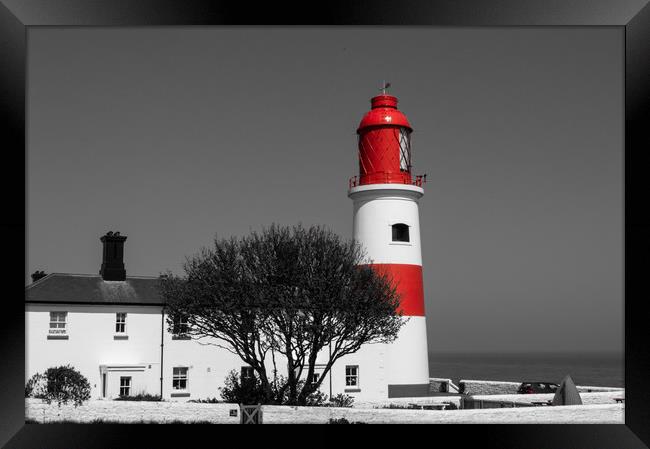 Souter Lighthouse Framed Print by John Ellis