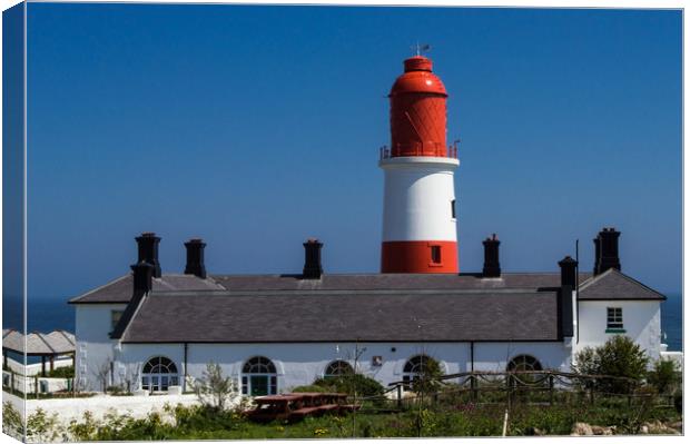 Souter Lighthouse Canvas Print by John Ellis