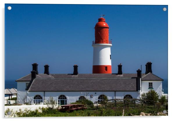 Souter Lighthouse Acrylic by John Ellis