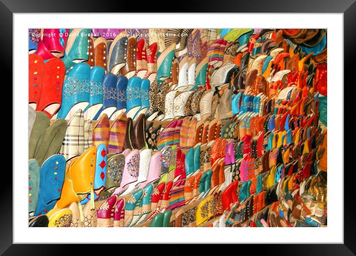 The Colour of Morocco in Marrakesh. Framed Mounted Print by David Birchall