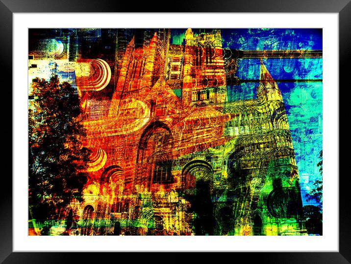 Cathedral in colours Framed Mounted Print by Jon Fixter