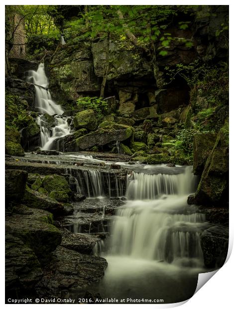 Waterfalls at Lumsdale Print by David Oxtaby  ARPS