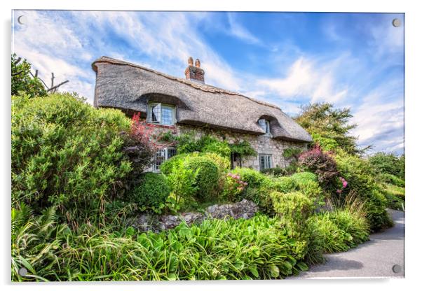 Godshill Village Cottage Acrylic by Wight Landscapes
