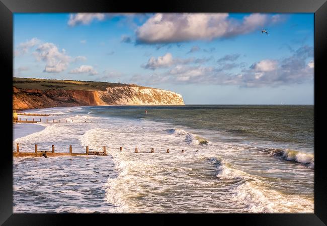 Yaverland Beach Framed Print by Wight Landscapes