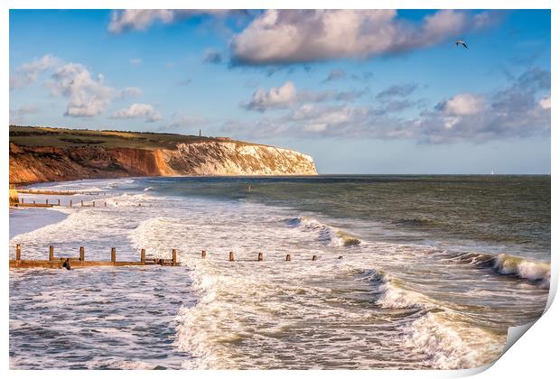 Yaverland Beach Print by Wight Landscapes