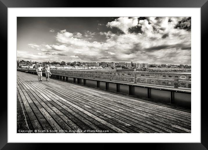 Pier back Framed Mounted Print by Scott & Scott