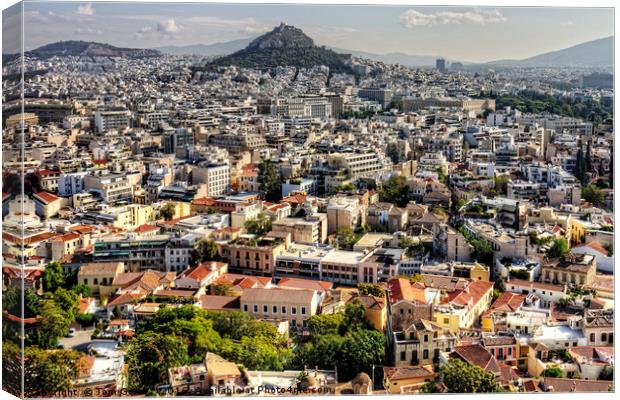 Living in Athens Canvas Print by Tom Gomez