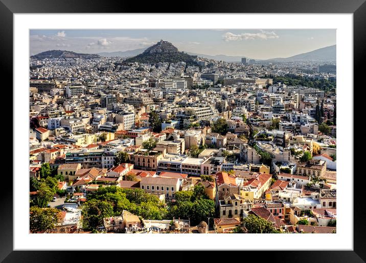Living in Athens Framed Mounted Print by Tom Gomez