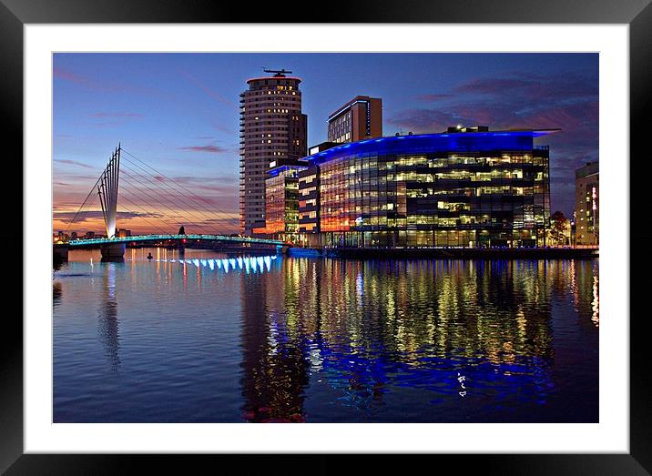 Salford Quays Media City Framed Mounted Print by Andy Smith