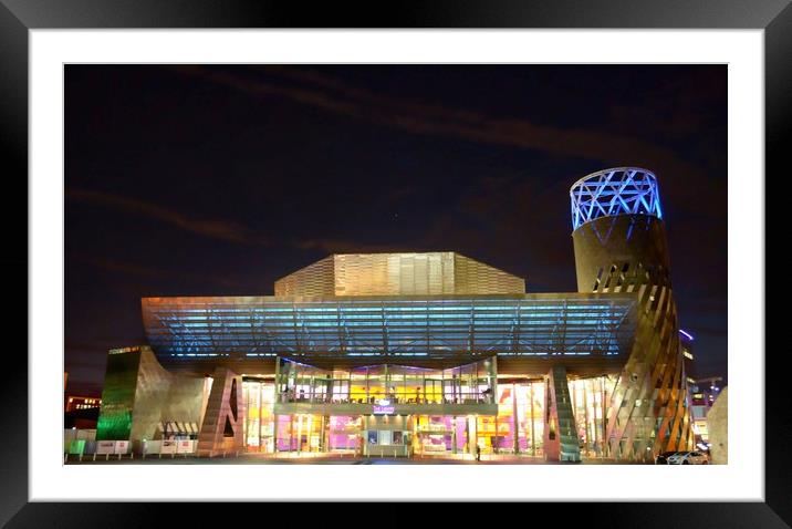 The Lowry Theatre at Salford Quays Framed Mounted Print by Andy Smith