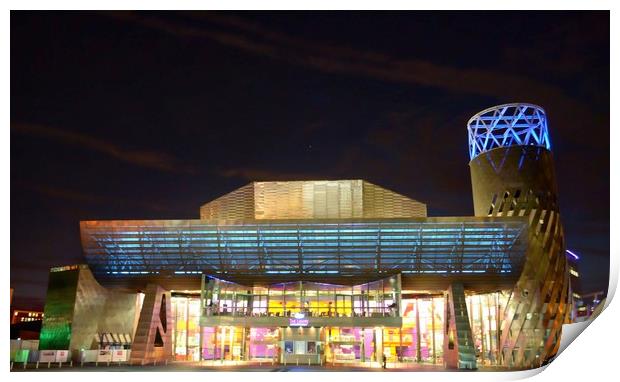 The Lowry Theatre at Salford Quays Print by Andy Smith