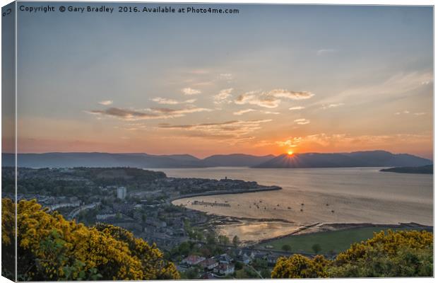 Sunset from the Lyle Hill Greenock Canvas Print by GBR Photos