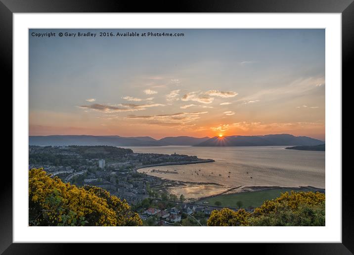 Sunset from the Lyle Hill Greenock Framed Mounted Print by GBR Photos