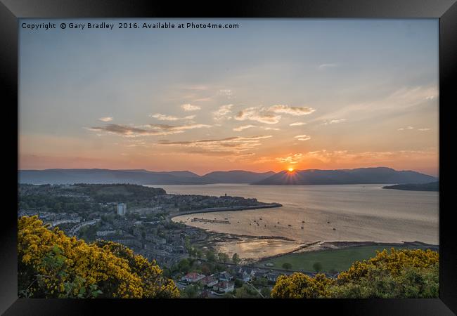 Sunset from the Lyle Hill Greenock Framed Print by GBR Photos