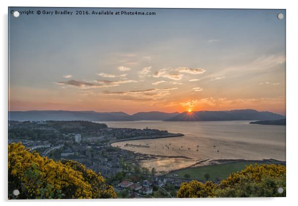 Sunset from the Lyle Hill Greenock Acrylic by GBR Photos