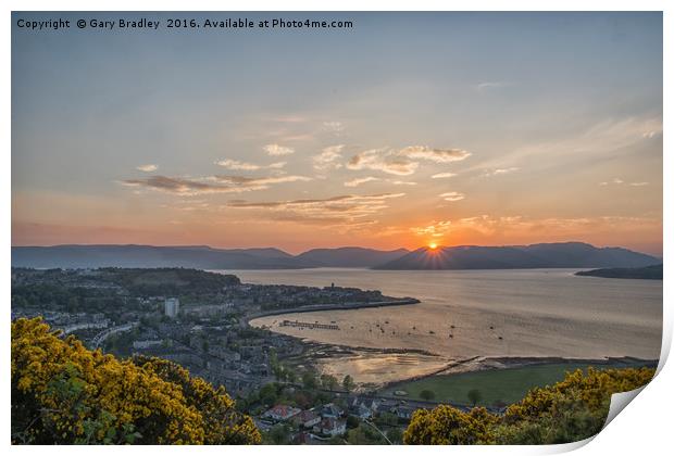 Sunset from the Lyle Hill Greenock Print by GBR Photos