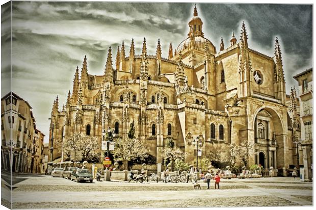 View of Cathedral of Segovia Canvas Print by Igor Krylov