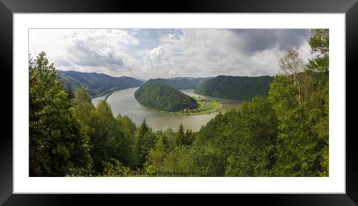 Danube river in Austria. Framed Mounted Print by Sergey Fedoskin