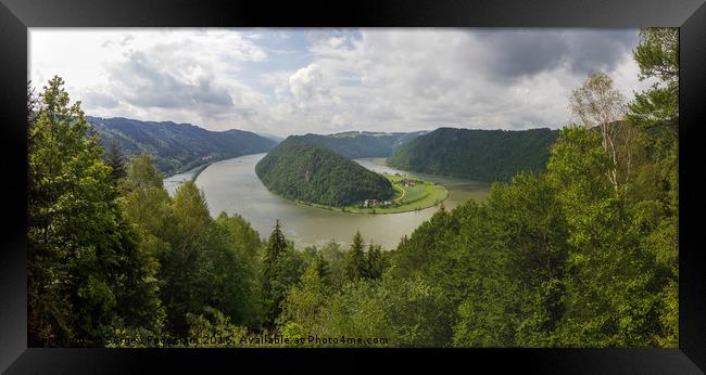 Danube river in Austria. Framed Print by Sergey Fedoskin