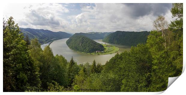 Danube river in Austria. Print by Sergey Fedoskin
