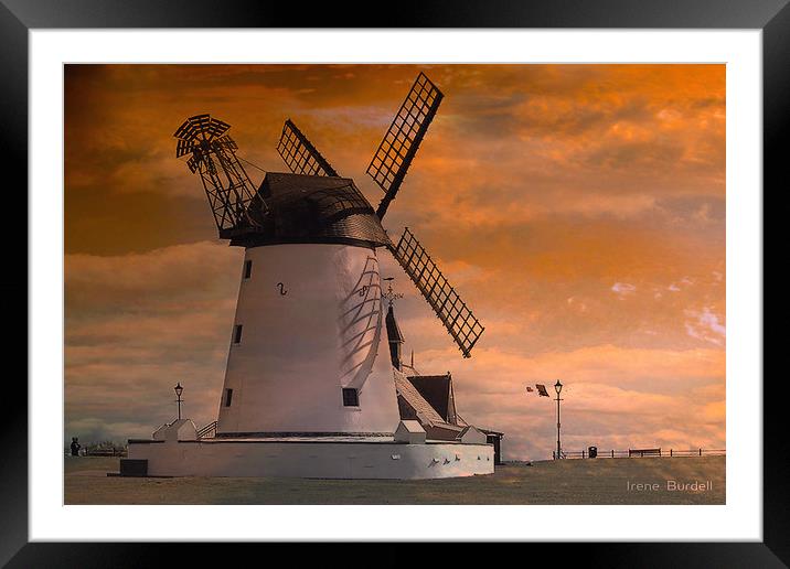 THe Windmill. Framed Mounted Print by Irene Burdell