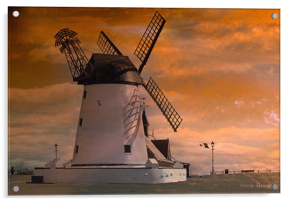 THe Windmill. Acrylic by Irene Burdell