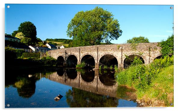 Withypool Bridge Acrylic by Rob Hawkins