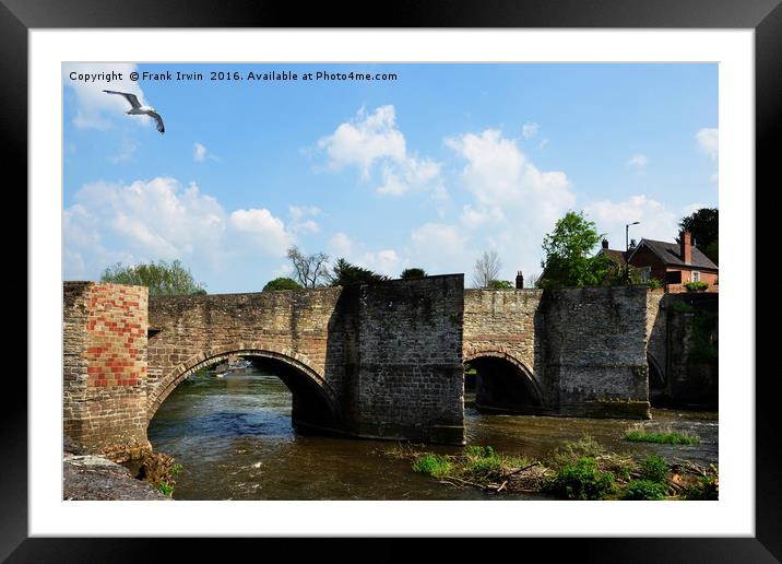 Ludlow Bridge Framed Mounted Print by Frank Irwin