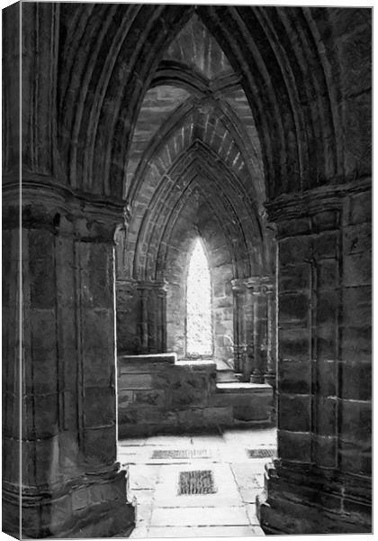 Glasgow Cathedral Interior Digital Painting Canvas Print by Antony McAulay