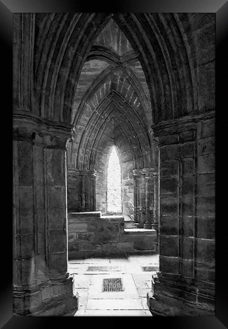 Glasgow Cathedral Interior Digital Painting Framed Print by Antony McAulay