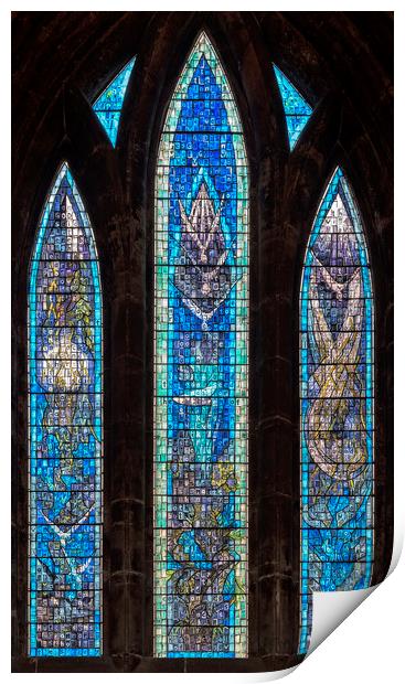 Glasgow Cathedral Millennium Window Print by Antony McAulay