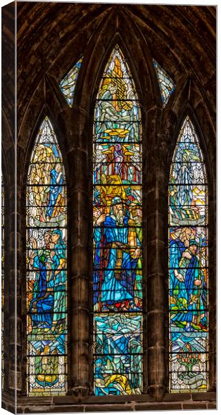 Glasgow Cathedral Stained Glass Window Canvas Print by Antony McAulay