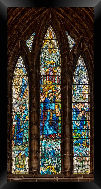 Glasgow Cathedral Stained Glass Window Framed Print by Antony McAulay