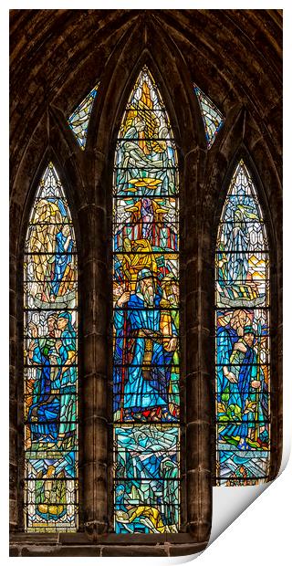 Glasgow Cathedral Stained Glass Window Print by Antony McAulay