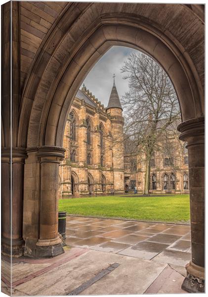 Glasgow University ThroughThe Archway Canvas Print by Antony McAulay