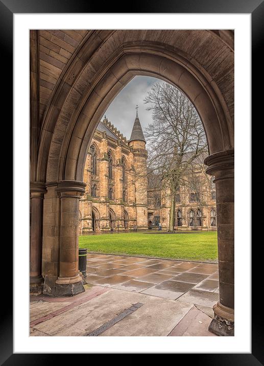 Glasgow University ThroughThe Archway Framed Mounted Print by Antony McAulay