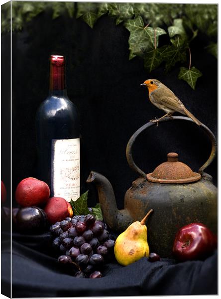 ROBIN STILL LIFE Canvas Print by Anthony R Dudley (LRPS)
