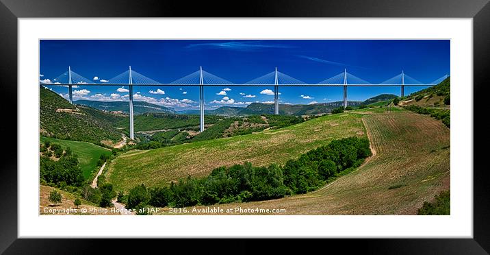 The Milau Viaduct Framed Mounted Print by Philip Hodges aFIAP ,