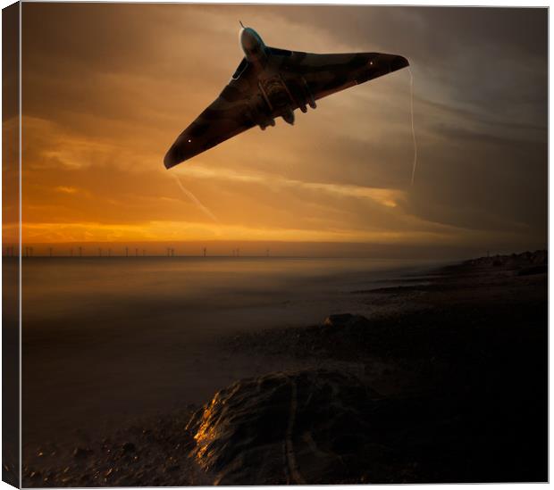 Avro Vulcan at Sunrise Canvas Print by Steve Hardiman