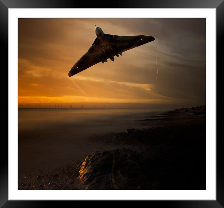 Avro Vulcan at Sunrise Framed Mounted Print by Steve Hardiman