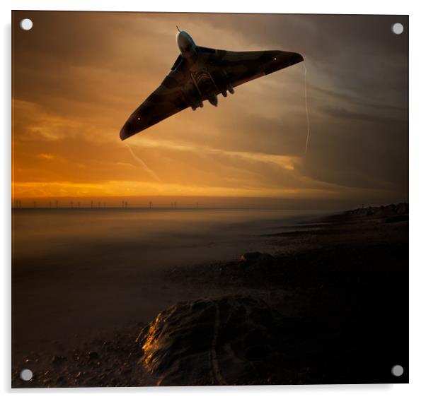 Avro Vulcan at Sunrise Acrylic by Steve Hardiman
